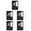 5Pcs Black Tactile Fire Exit Indicator Acrylic Sign for Business Use 4