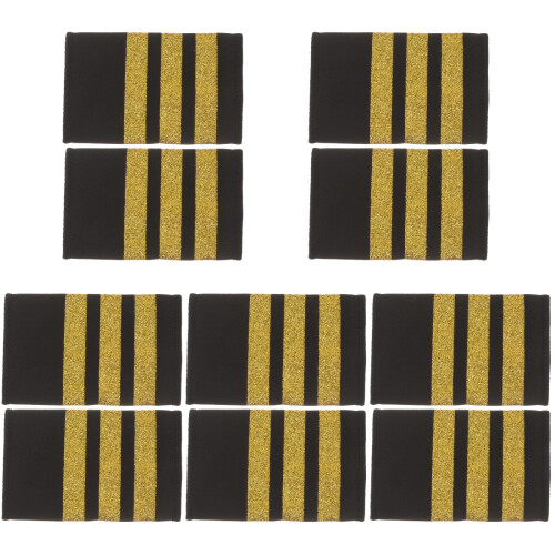 5Paare Vintage Schwarze Pilot Epauletten Uniform 2