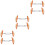 3Paare Schuhdehner Haushalt Schuhformer Eisen Orange 6