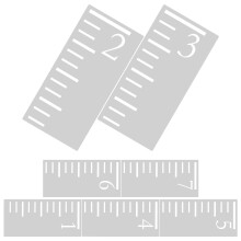 21Pièces Règle Pochoir Croissance Usage DIY