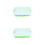 2Pièces Bac À Sable Vert Portable ABS Pour Intérieur Extérieur 8