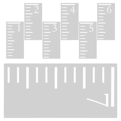 21Pièces Règle Pochoir Croissance Usage DIY 2