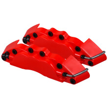 2Paires Cache Étriers Rouge ABS Décor Roue Automobile