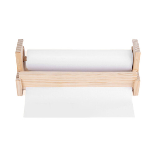 2Ensembles Distributeur Papier Rouleau Bois Beige Pour