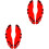 2Paires Cache Étriers Rouge ABS Décor Roue Automobile 5