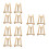 12Pièces Chevalets Table En Bois Khaki Support Polyvalent Pour Photos 4