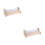 2Ensembles Distributeur Papier Rouleau Bois Beige Pour 9