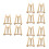12Pièces Chevalets Table En Bois Khaki Support Polyvalent Pour Photos 8
