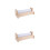 2Ensembles Distributeur Papier Rouleau Bois Beige Pour 4
