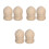 6Pièces Décorations Bois Ananas Rond Sculpté Main Beige Pour 5
