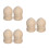 6Pièces Décorations Bois Ananas Rond Sculpté Main Beige Pour 8