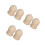 6Pièces Décorations Bois Ananas Rond Sculpté Main Beige Pour 7