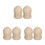 6Pièces Décorations Bois Ananas Rond Sculpté Main Beige Pour 9