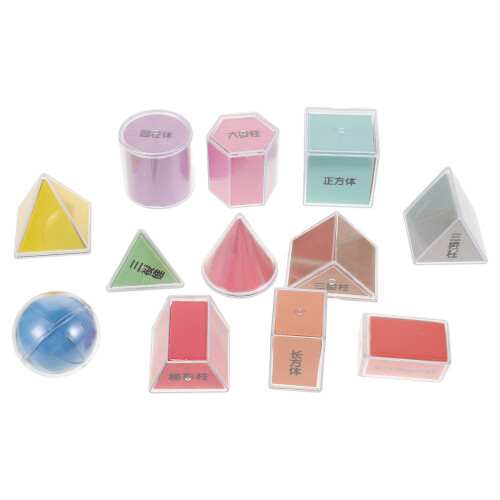 32Pièces Kit Solides Géométriques 3D Plastique Pour École 2