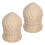 6Pièces Décorations Bois Ananas Rond Sculpté Main Beige Pour 2