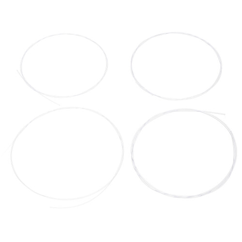2Ensembles Kit Cordes Ukulélé Nylon Blanches Matériel Pbt Son Clair 2