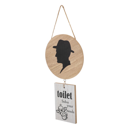 5Pièces Signes Toilettes Bois Multi Pour Et Maison 1