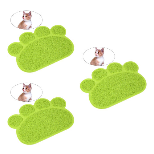 3Pièces Litière Chat Vert Absorbant Antidérapant Pour Animaux 2