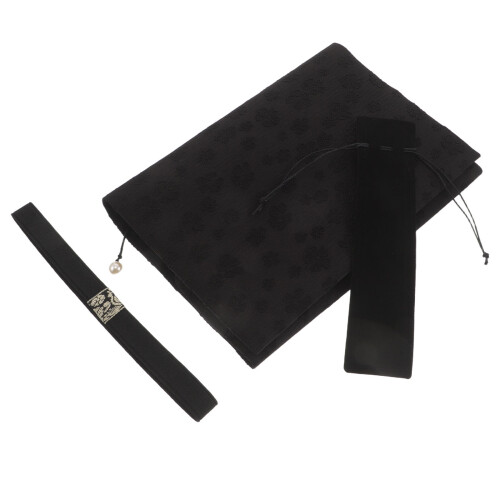2Pièces Couverture Cahier A5 Tissu Noir Lavable Protectrice