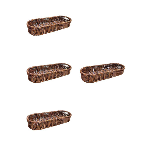 4Pièces Panier Osier Imitation Café Pour Pain Couverts 2