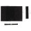 2Pièces Couverture Cahier A5 Tissu Noir Lavable Protectrice 2