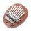 2Pièces Instrument Musical Portable Kalimba 8 Tons Bois Marron 1