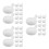 36Pièces Inserts Bubbles Pour Peluches Blancs Tpr Résistant Doux 9