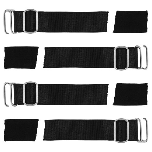 8Pièces Sangles Extensibles Noires Polyester Pour Casquettes De 2
