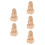 5Pièces Embouts Bois Massif Khaki Design Élégant Maison 9