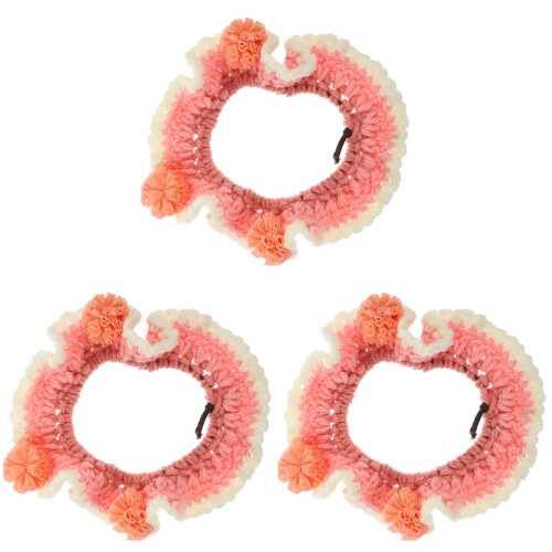 3Pièces Colliers Chat Décoratifs Rose Ajustables Pour Animaux 1