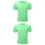 2Pièces T-Shirt Été Vert Polyester Respirant Rond Élégant 7
