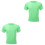 2Pièces T-Shirt Été Vert Polyester Respirant Rond Élégant 5