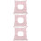 3Pièces Support Tête Massage Rose Coton Pour Table Spa 10