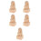 5Pièces Embouts Bois Massif Khaki Design Élégant Maison 8