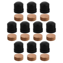 10Sets Musical Instrument Trombone End Covers Wood Rubber Leakproof