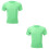 2Pièces T-Shirt Été Vert Polyester Respirant Rond Élégant 8