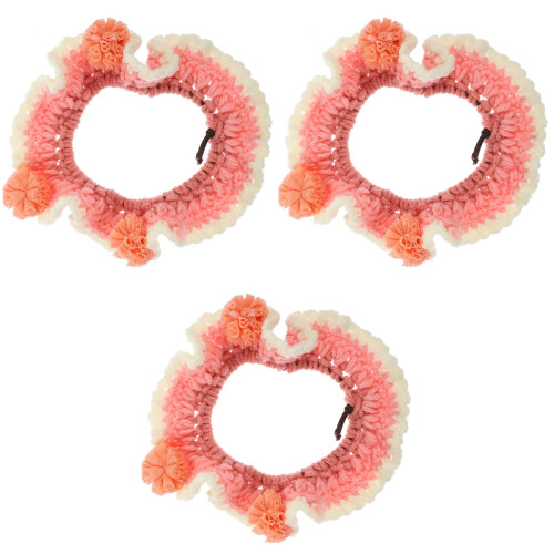 3Pièces Colliers Chat Décoratifs Rose Ajustables Pour Animaux 2