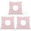 3Pièces Support Tête Massage Rose Coton Pour Table Spa 4