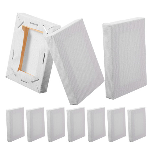 30Pièces Mini Canvases Coton Bois Pour Peinture Déco 2