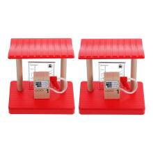 6Pièces Station Essence Jouet En Bois Pour Accessoires De Train