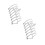 2Pièces Rack Pour Toasts Sandwichs Design Élégant Argenté 7