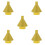 5Pcs Golden Diamond Burr Bits High-Efficiency Chamfering Grinding Tool 8
