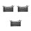 3Pièces Table Pliable Outdoor Camping Filet Rangement Durable Noir 4