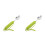 2Pièces Couverts Pour Tremblements Antivibrations Silicone Vert Olive 5