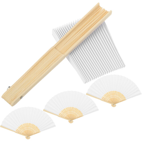 8Ensembles Éventails En Bambou Clair Kit Assemblage DIY 1