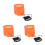 3Pièces Seau Multifonctionnel Eva Pliable Orange Avec 8