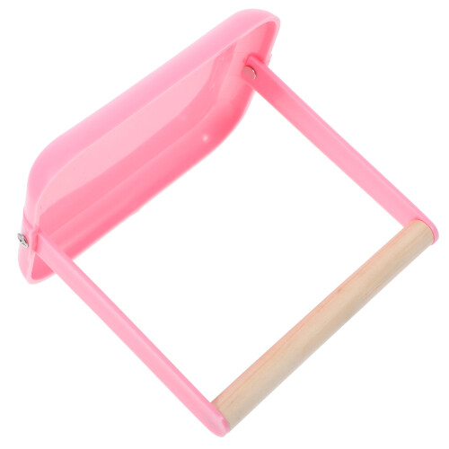 5Pcs Pink ABS Wood Parrot Training Perches with Tray for Cage Use 1