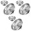 6Pcs Kitchen Sink Drain Strainer Basket Metal Stopper Silver Color 3