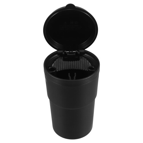 3Pcs Compact Black Car Ashtray with Lid Pbt+abs Durable 1