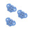 3Pièces Sucettes Bébé Silicone Éléphant Design Plat Doux 4